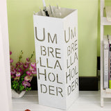 White Iron Hollowed Umbrella Storage Basket Stand Holder Rack V1294-YM0901-JY13272