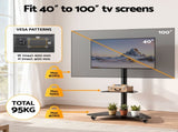 Artiss 40-100" TV Stand Mount Bracket Universal Adjustable Height with Wheels TV-MOUN-W04-100-BK