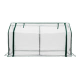 Green Fingers Mini Greenhouse PE Cover Green House Roll-Up Zippered Door 1.2x0.5x0.6M GH-MINI-F-121X54-TP
