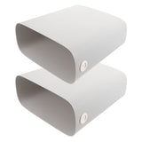 2Pcs Narrow Plastic Garbage Can Grey Multipurpose Use for Home Kitchen Bedroom V1369-AZ3-W-18207