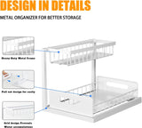 CARLA HOME 2 pack Under Sink Organiser with Sliding Drawers & 2 tier for Kitchen & Bathroom LSB-36342