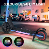 Electric Scooter 130W 16KM/H LED Light Folding Portable Riding Commuter Blue ESC-S32-6-BL