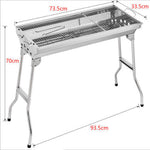 BBQ Grill Steel Roast Camping Picnic Charcoal Portable Foldable Barbecue Outdoor V465-944703