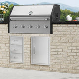 VEVOR BBQ Access Door, 432x610 mm Single Outdoor Kitchen Door, Stainless Steel Flush Mount Door, V952-DMMBSCJMYS174RNRPV0