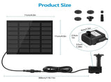 Solar Fountain 1.2W Outdoor Garden Solar Water Fountain Pump V1263-JX-5559