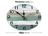 Wall Clock, Gray Silent Wall Clocks Battery Operated Non Ticking, Vintage Rustic Coutry Style Clock V1189-LWWAL-20260325-00005