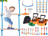 Ninja Warrior Obstacle Course for Kids, 2 x 17m Weatherproof Slacklines, 227kg Weight Capacity V952-RZX562YC11J0F2X1FV0