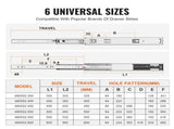 6 Pairs of 406.4mm Drawer Slides Side Mount Rails, Heavy Duty Full Extension Steel Track, Soft-Close V952-CZCJCTDG100LCQ258V0