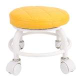 Low Roller Seat PU Leather Low Stool Mute Wheel Swivel Low Height Round Roller Chair for Home Office V1294-YM0901-3116240026813