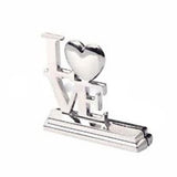 50 Piece Pack of Wedding Name Card Place Stand Silver LOVE Letters - Wedding Anniversary or V382-SILLOVELETTERSTANDX50
