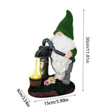 Whimsical Solar-Powered Outdoor Gnome Lamp, Waterproof Garden Statue Lighting, Automatic V1192-AZ-W-24654