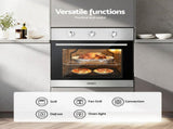 Devanti 60cm Electric Built In Wall Oven Stainless Steel 70L Silver BIO-C-5F-M7B-SS