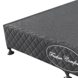 Mattress Base Ensemble Double Size Solid Wooden Slat in Black with Removable Cover V43-BASE-DB-BL