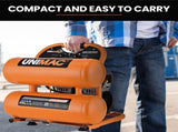 UNIMAC 20L Twin Tank Air Compressor, 116PSI Portable Silent Oil-Free Electric, for Airtools Tyre V219-TOLACMUM2C0FA