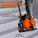 100FT x 1/2Inch Drain Cleaner Machine Sewer Auger Auto Feed with 4 Cutter & Air-Activated Foot V952-ZDJJKLSGDSTJZGK9AV3