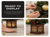 Christabelle 1.2m 4ft Deluxe Mountain Pine Potted Christmas Tree Pre Lit Multi Function LED Art 112_SENDMP4P