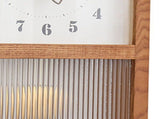 Japanese Retro Wall Clock Walnut Wood Glass Small Decorative Rectangular Wall Clock with Pendulum V1294-YM0901-3115240110511
