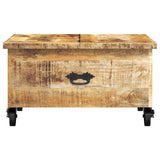 Coffee Table Rough Mango Wood 70x70x40 Cm 43_243979