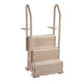3-Step Taupe Robust Pool Ladder of 2 Handrails for 914.4-1219.2 mm Pools V952-DXYCTLTSFSSLFPJ4ZV0