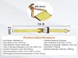 4 Pack Ratchet Tie Down Straps 5000 lbs 2 V952-SGJLDSGJ2X154A5JAV0