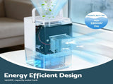 Devanti 1400ML Portable Dehumidifier Quiet Sleep Mode Timer Auto Off Bedroom White DH-1400A-WH