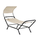 Gardeon Hammock Bed w/ Stand Sun Lounge Chair Beige HM-BED-LOUN-BG