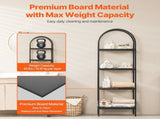 Metal Bookshelf, 4-Tier Arched Industrial Bookshelf, Small Rustic Vintage Storage Bookcase with Open V952-JSSJGXJSM4C1MP64LV0