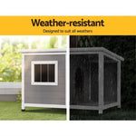 i.Pet Dog Kennel House Large Wooden Outdoor Pet Kennels Indoor Puppy Cabin Log PET-GT-DH7S-GR