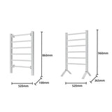 Pronti Heated Towel Rack Electric Bathroom Towel Rails Warmer 100W - Silver PTR-EVA-100-SL