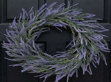 22" Soft Touch Lavender Wreath for Front Door - Spring Summer Purple Flower Wreath for Indoor V1258-DP02-C-2661