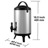 Stainless Steel Insulated Beverage Dispenser, 7.6 Liter, Thermal Hot and Cold Drink Server Dispenser V952-YLHLQQYX10L0ZNM43V0