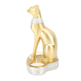 Ancient Egyptian Statue Cat Candle Holder Handwork Creativity Candlestick Egyptian Figurine for V1294-YM0901-3115230130712