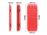 X-BULL 2PCS Recovery Tracks Snow Tracks Mud tracks 4WD With 4PC mounting bolts Red V211-AU-XBRT006