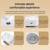Dual-Head Auto-Oscillating Desktop Fan for Office & Bedroom, USB Rechargeable Portable Cooling with V1107-CS-SMYTFS