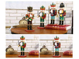 4Pcs 30cm Christmas Nutcracker Soldiers Wooden Soldier Nutcracker on Stand Home Decor Christmas Gift V1294-YM0717-10065654