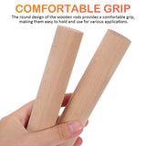 12Pcs Wooden Dowels Hardwood Rods Unfinished for Easy Decorating and Craft Applications V1369-AZ3-W-16731