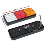 Giantz Pair 75 LED Tail Lights Stop Reverse Indicator 12V Ute Trailer Caravan Truck Boat TAIL-LT-75X2-HRL