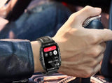 Waterproof Smartwatch for Men Android iOS Phones Smart Watch Fitness Tracker 1.96 Inch Heart Rate V1263-JX-7667