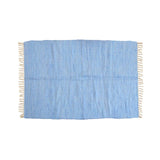Large Chindi Cotton Handmade Floor Mat with Tassels 90 x 150 cm Blue V442-BZO-FLOORR-LARGECHINDI-BLUE-RE
