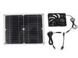Solar Panel Fan Lightweight Portable Solar Powered Fan Kit for Cars RVs Travel Home 12W V1294-YM0715-3114220049211