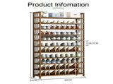 10 Tier Tower Bamboo Wooden Shoe Rack Corner Shelf Stand Storage Organizer V255-0408-10