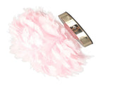 Feather Table Lamp USB Type C 5V Touch Control Stepless Dimming LED Table Lamp for Bedroom Cafe Pink V1294-YM0703-3119230061412