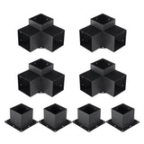Pergola Bracket Kit 152.4 x 152.4 mm, 8pcs 3-Way Heavy Duty Corner Bracket Woodworks DIY Post Base, V952-LPJJTZST8PCS31NS1V0