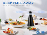 2 Pcs Picnic Fly Fans for Tables,Fly Repellent Fan Indoor Outdoor with Holographic Blades Keep Flies V1259-DP01-A-3609