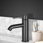 Cefito Bathroom Basin Mixer Tap Round Brass Faucet Vanity Laundry Black TAP-A-81H13-BK