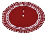 Knitted Christmas Tree Skirt Reusable Xmas Tree Stand Mat Floor Protector Home Party DecorationRed V1294-YM0523-3115210223911