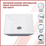 Bathroom Ceramic Rectangular Above Countertop Basin for Vanity V63-784965