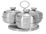 Seasoning Pot Set Innovative Rotating Condiment Spice Salt Sugar Jar Container with Lid Spoon V1294-YM0721-3118210044911
