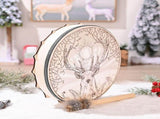 Large Shaman Drum Spirit Music Hand Drum with Drumstick Handmade Shaman Drum Home Decor V1294-YM0717-10353098