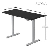 FORTIA Sit To Stand Up Standing Desk, 140x60cm, 72-118cm Electric Height Adjustable, 40kg Rated, V219-ADKSSTFO4KSA